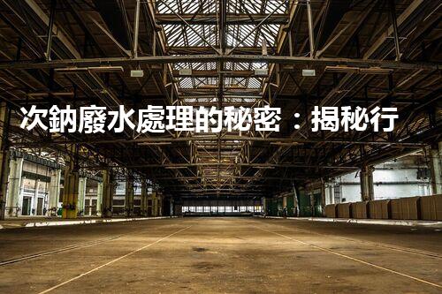 次鈉廢水處理的秘密：揭秘行業(yè)不為人知的技術？